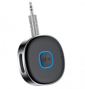 Bluetooth Aux Receiver , Portable 3.5mm Aux Car Adapter, Bluetooth 5.0 Wireless Audio Receiver for Car /Home Stereo/Wired Headphones/Speaker, 16H Battery Life